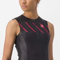 FREE 2 W TRI SINGLET   DÉBARDEUR 2 W TRI GRATUIT Couleur: NOIR/HIBISCUS  | 8622095-181