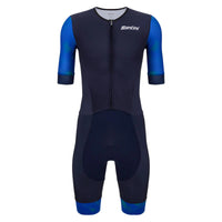 Combinaison de triathlon manche courte LEAF - Homme  COULEUR — Bleu nautique   2025