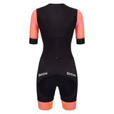 Combinaison de triathlon manche courte LEAF - Femme  COULEUR — Noir  2025