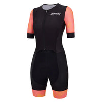 Combinaison de triathlon manche courte LEAF - Femme  COULEUR — Noir  2025