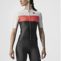 AERO PRO W JERSEY 4522057-085 | LIGHT BLACK/BRILLIANT PINK-SIL V-MAILLOT CASTELLI XS 085 | NOIR CLAIR/ROSE BRILLANT-SIL 