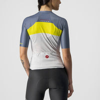 AERO PRO W JERSEY 4522057-870 | SILVER GRAY/SULPHUR-LIGHT STEE V-MAILLOT CASTELLI 