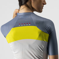 AERO PRO W JERSEY 4522057-870 | SILVER GRAY/SULPHUR-LIGHT STEE V-MAILLOT CASTELLI 