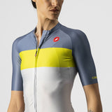 AERO PRO W JERSEY 4522057-870 | SILVER GRAY/SULPHUR-LIGHT STEE V-MAILLOT CASTELLI 