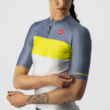 AERO PRO W JERSEY 4522057-870 | SILVER GRAY/SULPHUR-LIGHT STEE V-MAILLOT CASTELLI 