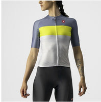 AERO PRO W JERSEY 4522057-870 | SILVER GRAY/SULPHUR-LIGHT STEE V-MAILLOT CASTELLI XS 870 | SILVER GRAY/SULPHUR-LIGHT STEE 