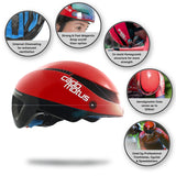 Casque Omega Aero pour le patinage de vitesse et le cyclisme - Rouge E-CASQUES cadomotus 