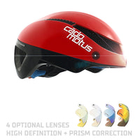 Casque Omega Aero pour le patinage de vitesse et le cyclisme - Rouge E-CASQUES cadomotus 