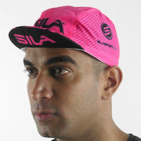 CASQUETTE CYCLISTE SILA - ROSE FLUO TAILLE UNIQUE A-CASQUETTE SILA SPORTS 