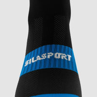 CHAUSSETTES CYCLISME SILASPORT MOZAIK STYLE BLEU - MI-HAUTES A-CHAUSETTES SILA SPORTS 