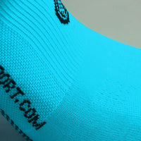 CHAUSSETTES RACING SILA - Courtes BLEU CYAN / NOIR Référence 2591 A-CHAUSSETTES SILA SPORTS 