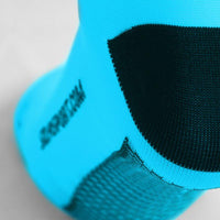 CHAUSSETTES RACING SILA - Courtes BLEU CYAN / NOIR Référence 2591 A-CHAUSSETTES SILA SPORTS 