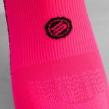 CHAUSSETTES RACING SILA - Courtes ROSE FLUO / NOIR Référence 2588 A-CHAUSSETTES SILA SPORTS 