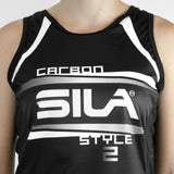 DÉBARDEUR RUNNING FEMME - SILA CARBON STYLE 2 - BLANC 1713 T-DÉBARDEUR SILA SPORT 