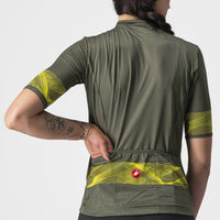 FENICE JERSEY 4522061-075 | MILITARY GREEN/SULPHUR V-MAILLOT CASTELLI 