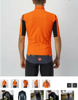 GABBA ROS 4519502-034 | BRILLIANT ORANGE/DARK STEEL BL V-JACKET CASTELLI 