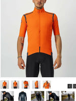 GABBA ROS 4519502-034 | BRILLIANT ORANGE/DARK STEEL BL V-JACKET CASTELLI S -034 | BRILLIANT ORANGE/DARK STEEL BL 