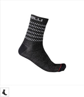 GO 15 SOCK 4521555-030 | DARK GRAY/WHITE A-CHAUSSETTES CASTELLI 