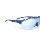 LIGNE DE COUPE/CUTLINE Couleur : Pacific Blue Matte Frame with Multilaser Ice Lenses White Bumpers E-LUNETTES RUDY PROJECT 