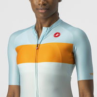 MAILLOT AERO PRO W 4522057-498 | EAU LÉGÈRE / POP ORANGE-SKYLIGHT V-MAILLOT CASTELLI 