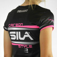 MAILLOT RUNNING FEMME - SILA CARBON STYLE 2 - ROSE - MC 1708 M-RUNNING SILA SPORT 