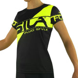 MAILLOT RUNNING FEMME - SILA FLUO STYLE 3 JAUNE - Manches courtes 1267 M-RUNNING SILA SPORT 