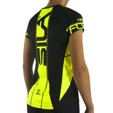 MAILLOT RUNNING FEMME - SILA FLUO STYLE 3 JAUNE - Manches courtes 1267 M-RUNNING SILA SPORT 