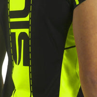 MAILLOT RUNNING FEMME - SILA FLUO STYLE 3 JAUNE - Manches courtes 1267 M-RUNNING SILA SPORT 