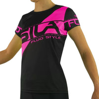 MAILLOT RUNNING FEMME - SILA FLUO STYLE 3 ROSE - Manches courtes 1289 M-RUNNING SILA SPORT 