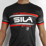 MAILLOT RUNNING HOMME - SILA CARBON STYLE 2 - ROUGE - MC 1704 M-RUNNING SILA SPORT 