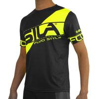 MAILLOT RUNNING HOMME - SILA FLUO STYLE 3 JAUNE - Manches courtes M-RUNNING SILA SPORT 