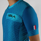 MAILLOT SILA CLASSY STYLE - BLEU – Manches courtes V-MAILLOT SILA SPORT 