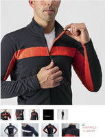 MORTIROLO VI JACKET 4520506-085 | LIGHT BLACK/FIERY RED V-JACKET CASTELLI 