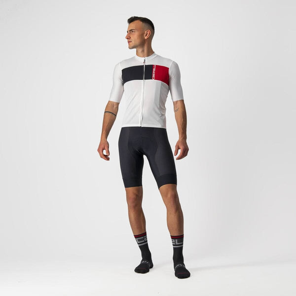 PROLOGO 7 JERSEY 4522023-065 | IVORY/LIGHT BLACK-RED V-MAILLOT CASTELLI 