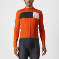 PROLOGO 7 LONG SLEEVE JERSEY 4522024-656 | FIERY RED/LIGHT BLACK-IVORY V-MAILLOT CASTELLI 