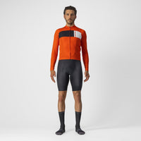 PROLOGO 7 LONG SLEEVE JERSEY 4522024-656 | FIERY RED/LIGHT BLACK-IVORY V-MAILLOT CASTELLI 