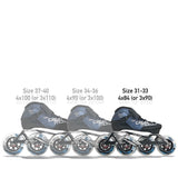 Roller Rookie One pour enfants 4x100 | Configuration de la course 3x110 R-CHAUSSURE CADOMOTUS 