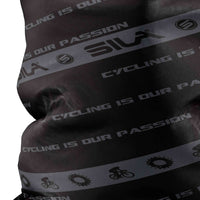 BANDANA TOUR DE COU MULTIFONCTION SILA - CYCLING PASSION NOIR / ANTHRACITE